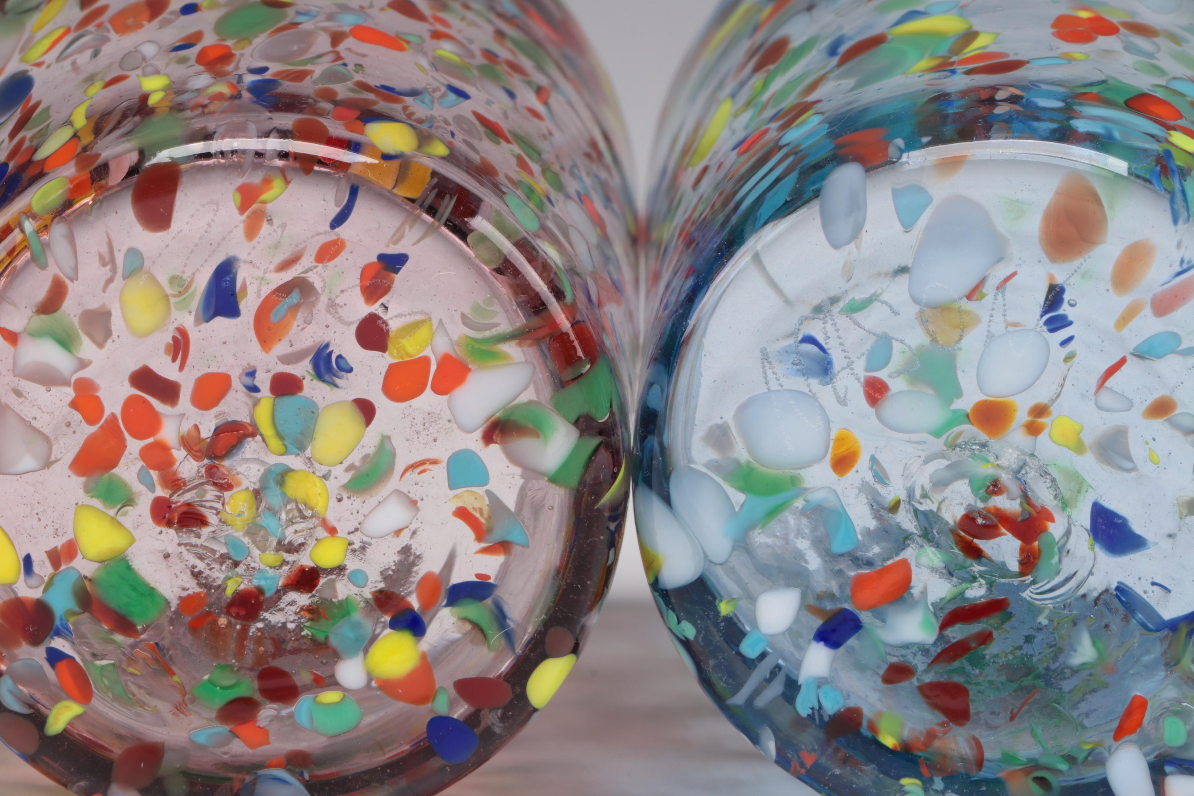 Nason Moretti Murano Confetti Glass Tumblers EBTH