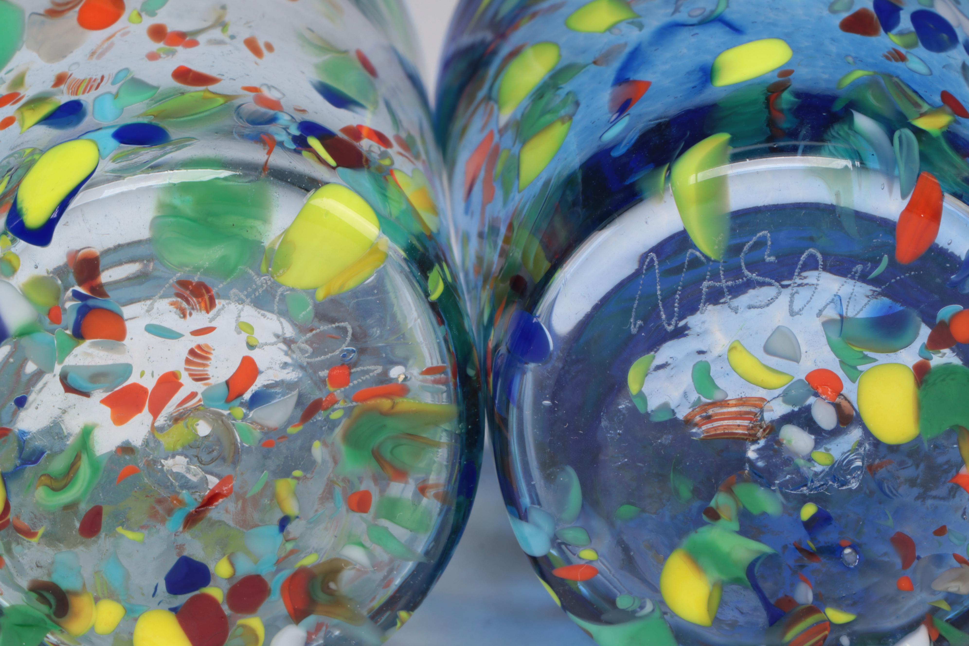 Nason Moretti Murano Confetti Glass Tumblers EBTH