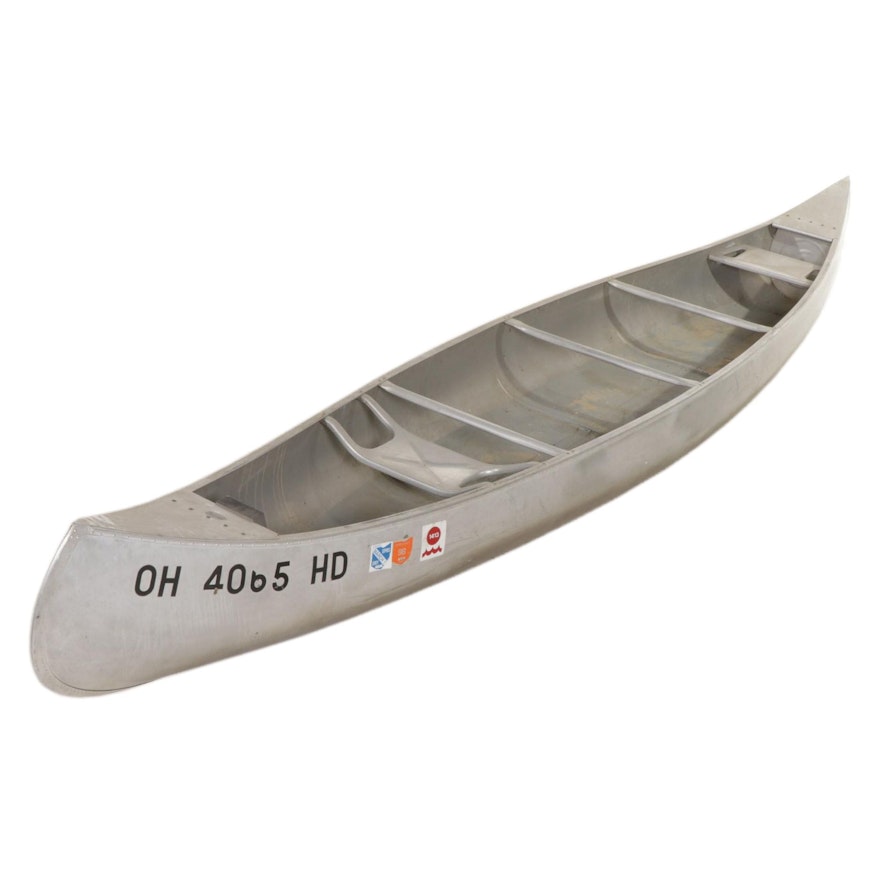 Grumman Aluminum 17-Foot Canoe, Mid to Late 20th Century