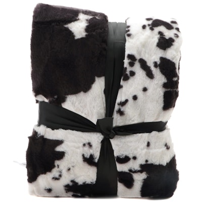 Member's Mark Hotel Premier Collection Luxury Throw Blanket in Black Cow