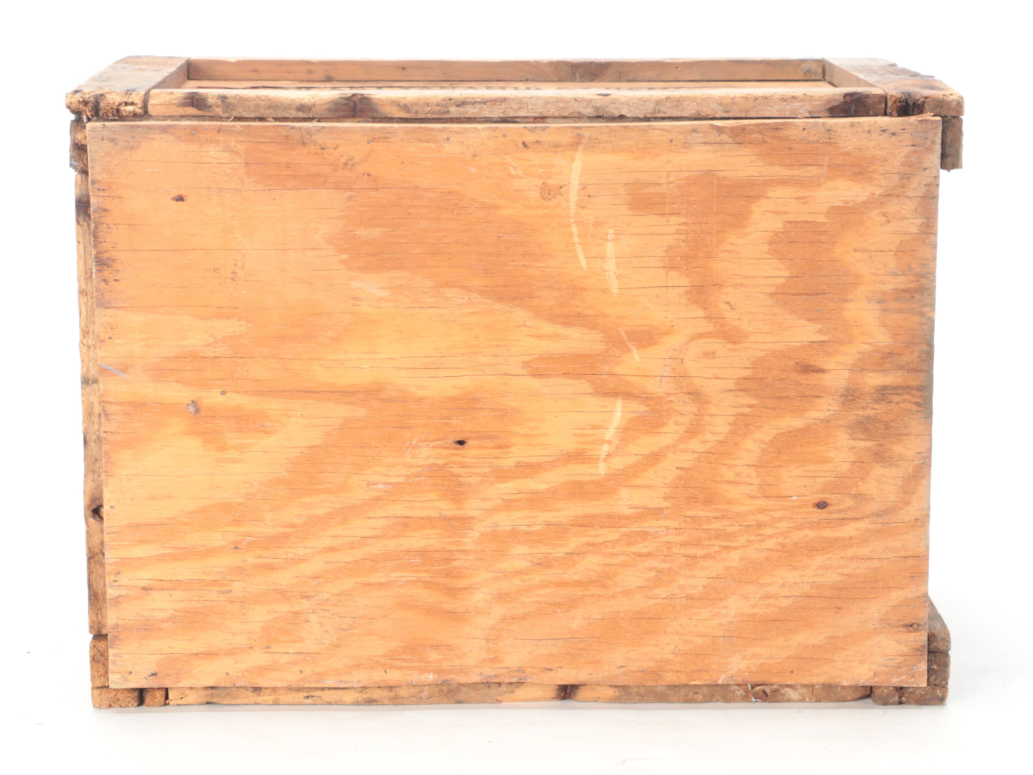 American Cyanamid & Chemical Dynamite Crate with Egg Crate and Basket