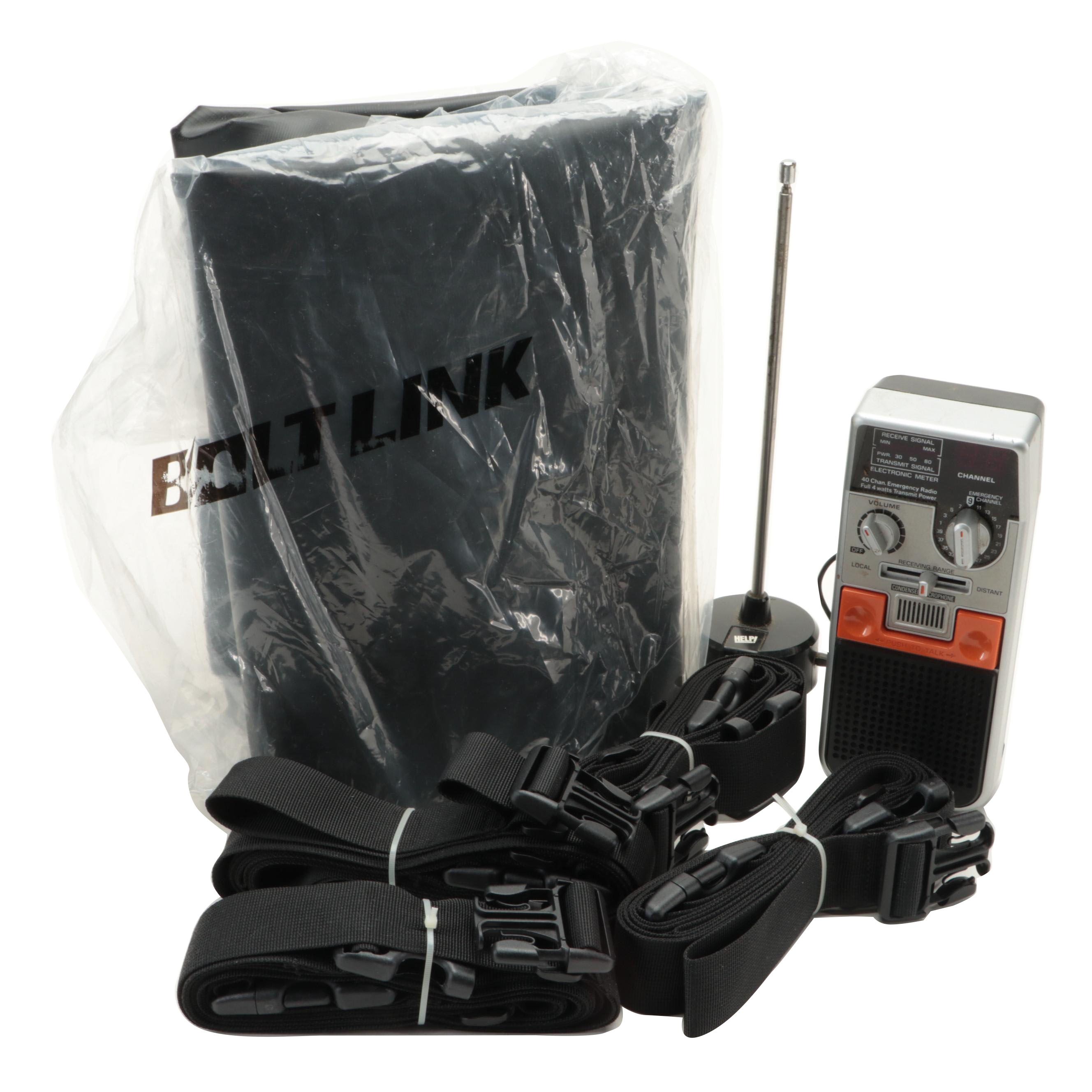 Bolt Link Car Rooftop Cargo Carrier with GE Emergency TwoWay Radio EBTH