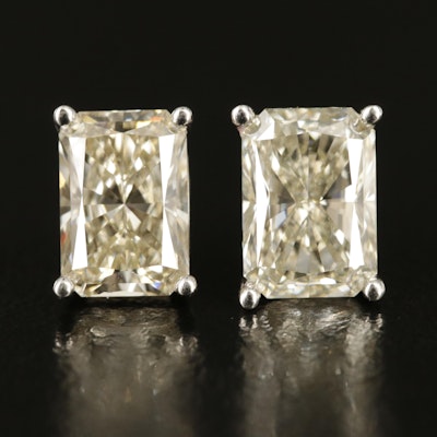Platinum 3.04 CTW Lab Grown Diamond Stud Earrings