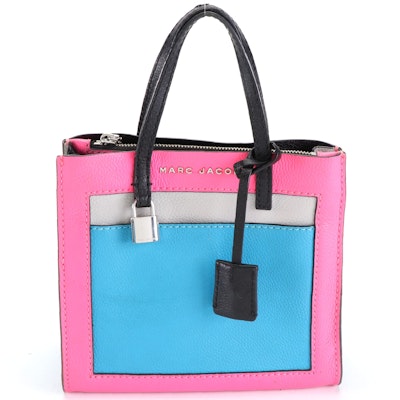 Marc Jacobs Mini Grind Tote in Multicolor Grained Leather