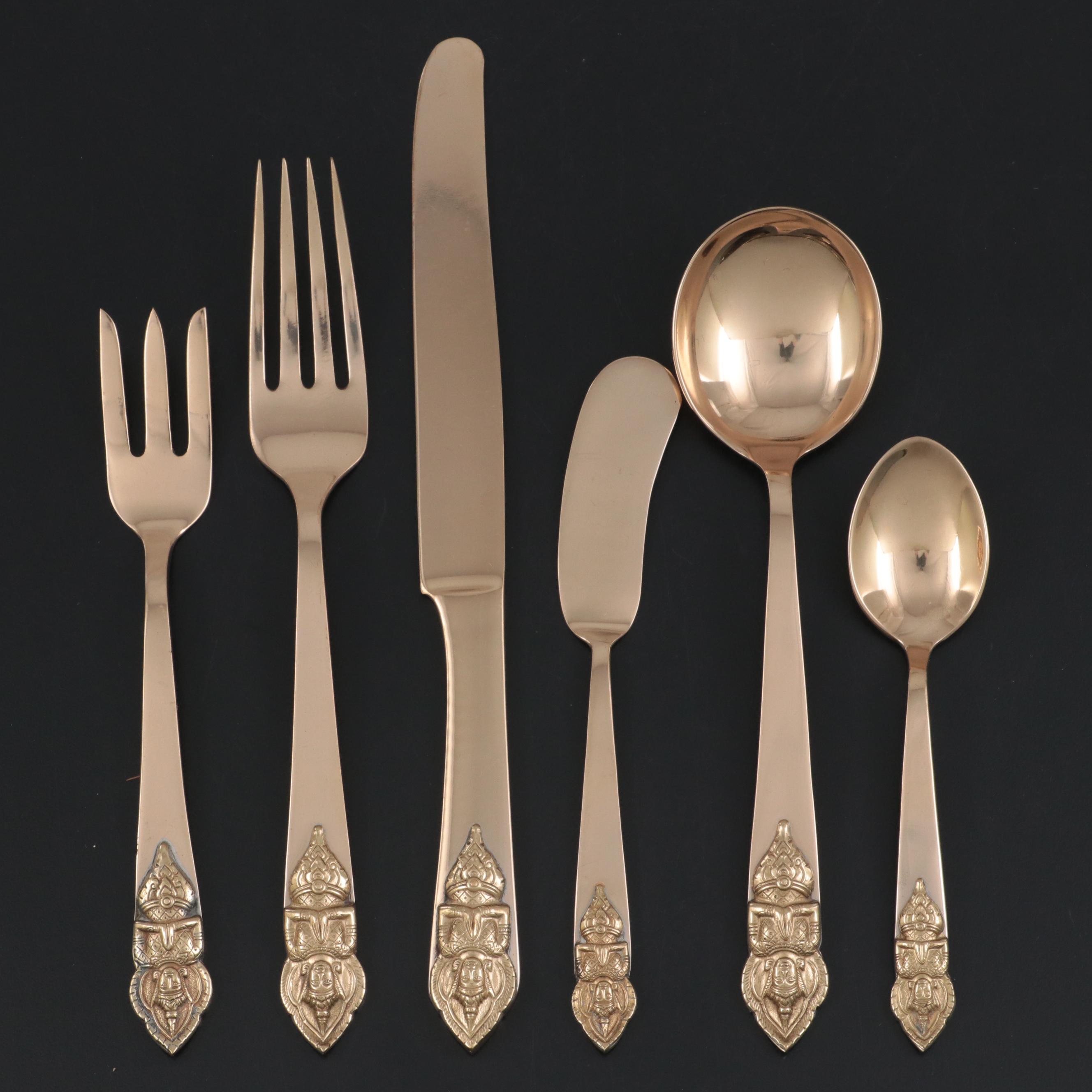 Amfarco Star of Siam Gold Tempered Bronze Flatware EBTH