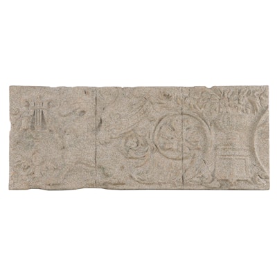 Composite Sculpture Relief Wall-Hanging With Griffin Motif, 21st Century