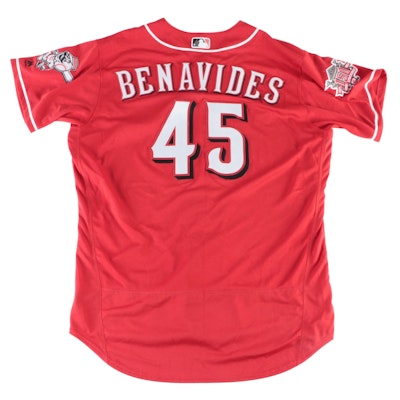 Freddie Benavides Cincinnati Reds MLB Game Used Baseball Jersey, 2019