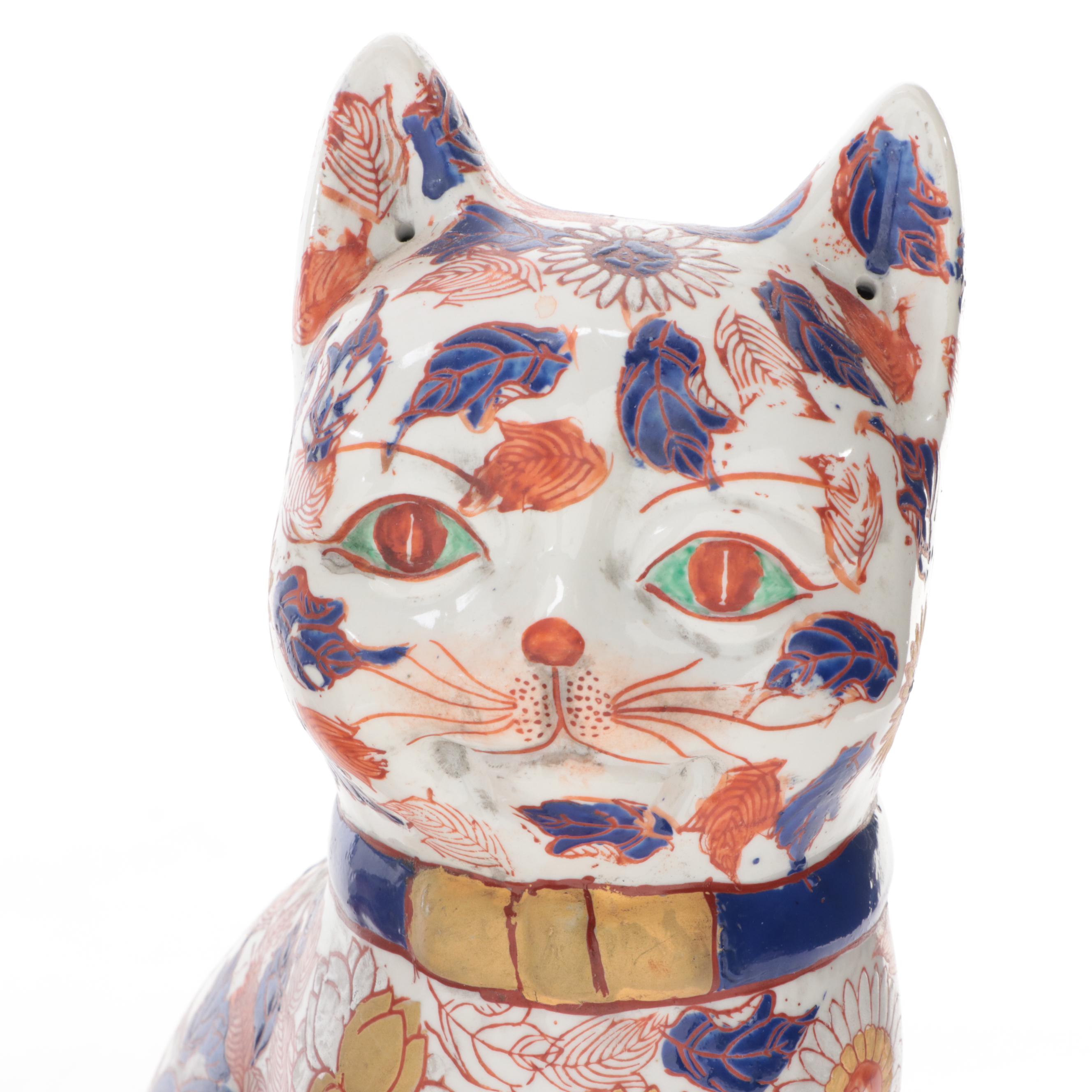 Japanese Porcelain Imari Cat Figurines EBTH