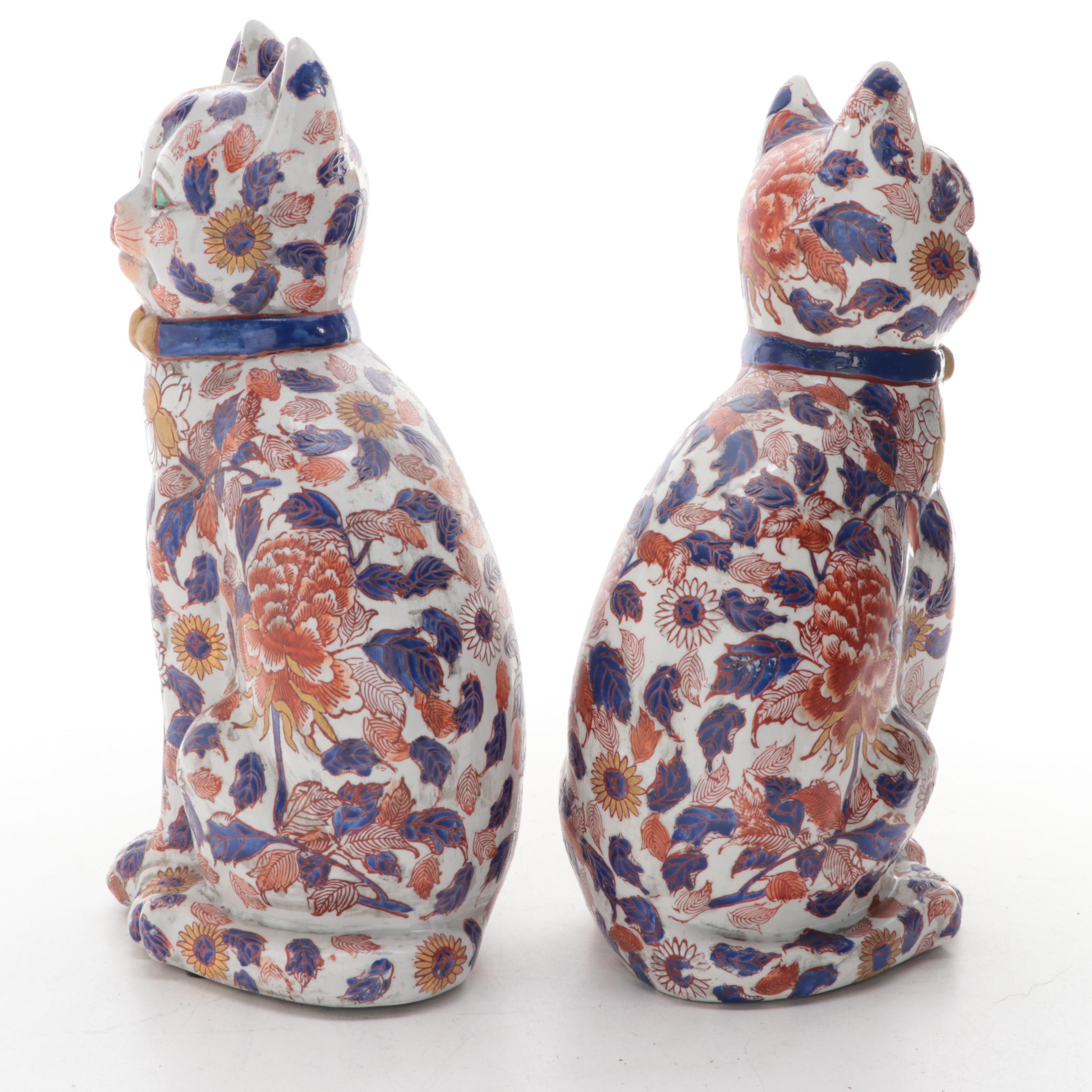 Japanese Porcelain Imari Cat Figurines EBTH