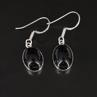 Sterling Black Onyx Dangle Earrings