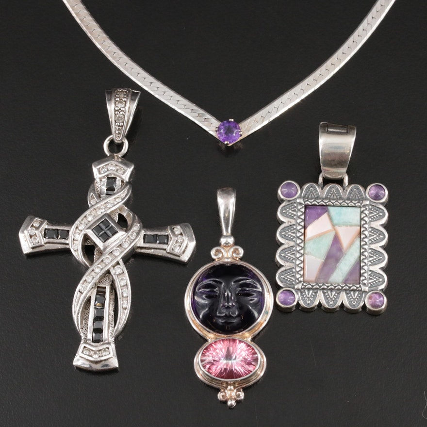 Necklace and Pendants Including Sajen, Italian, Relios and Gemstones