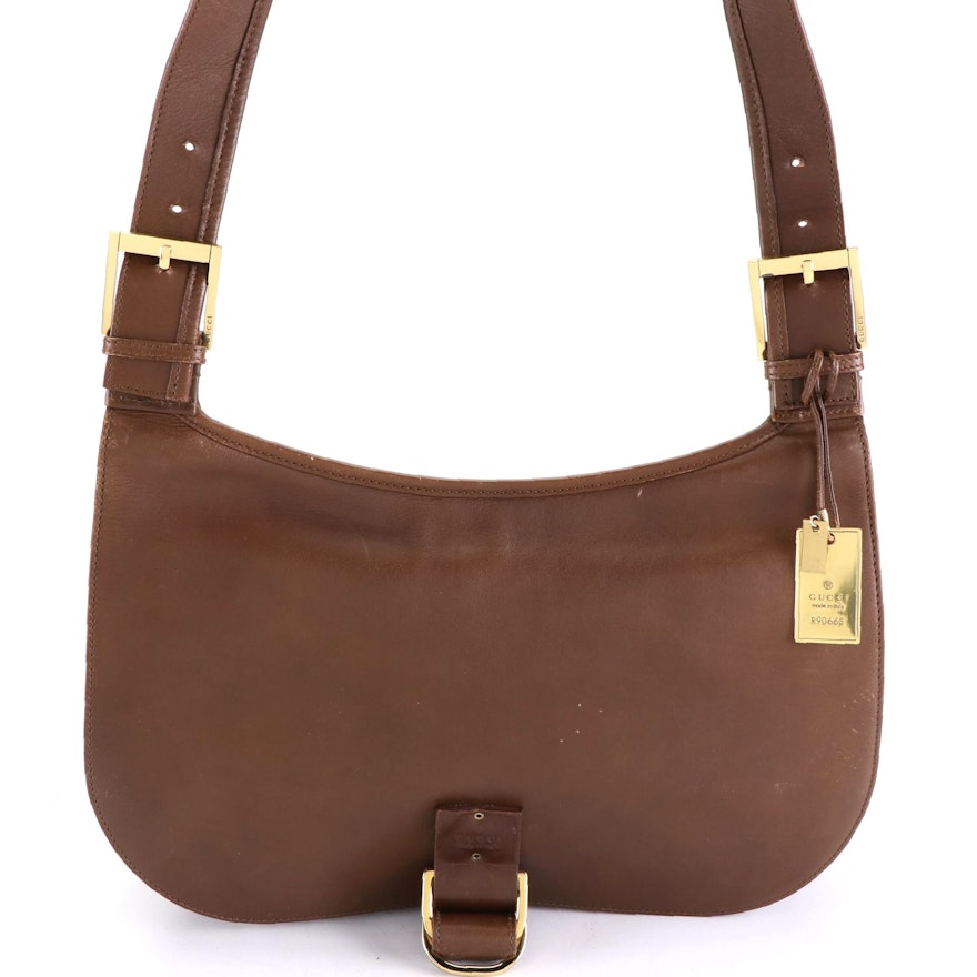 Gucci Saddle Bag in Brown Leather