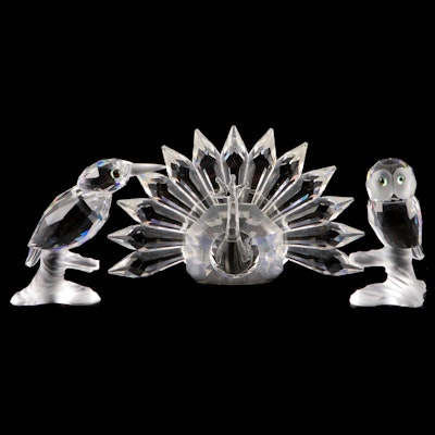 Swarovski and Iris Arc Crystal Bird Figurines