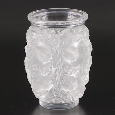 Lalique "Bagatelle" Frosted Crystal Flower Vase, Mid to Late 20th Century