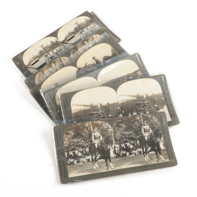 Military Themed Keystone View Company Stereoview Cards
