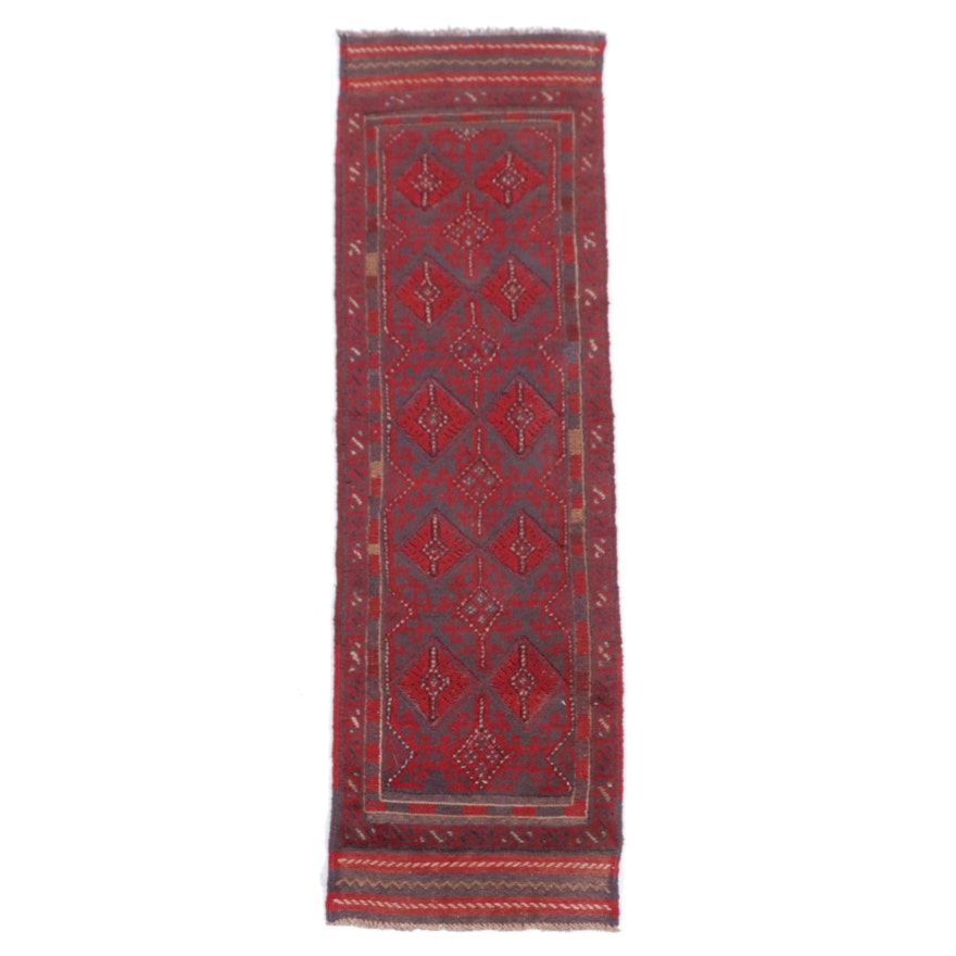 1'10 x 8' Hand-Knotted Afghan Kunduz Carpet Runner