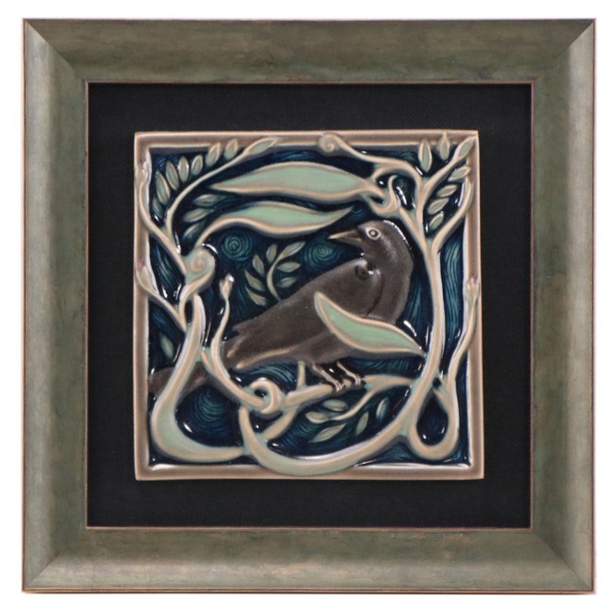 Rookwood "Rook Nature" Hand-Painted Ceramic Tile, 21st Century