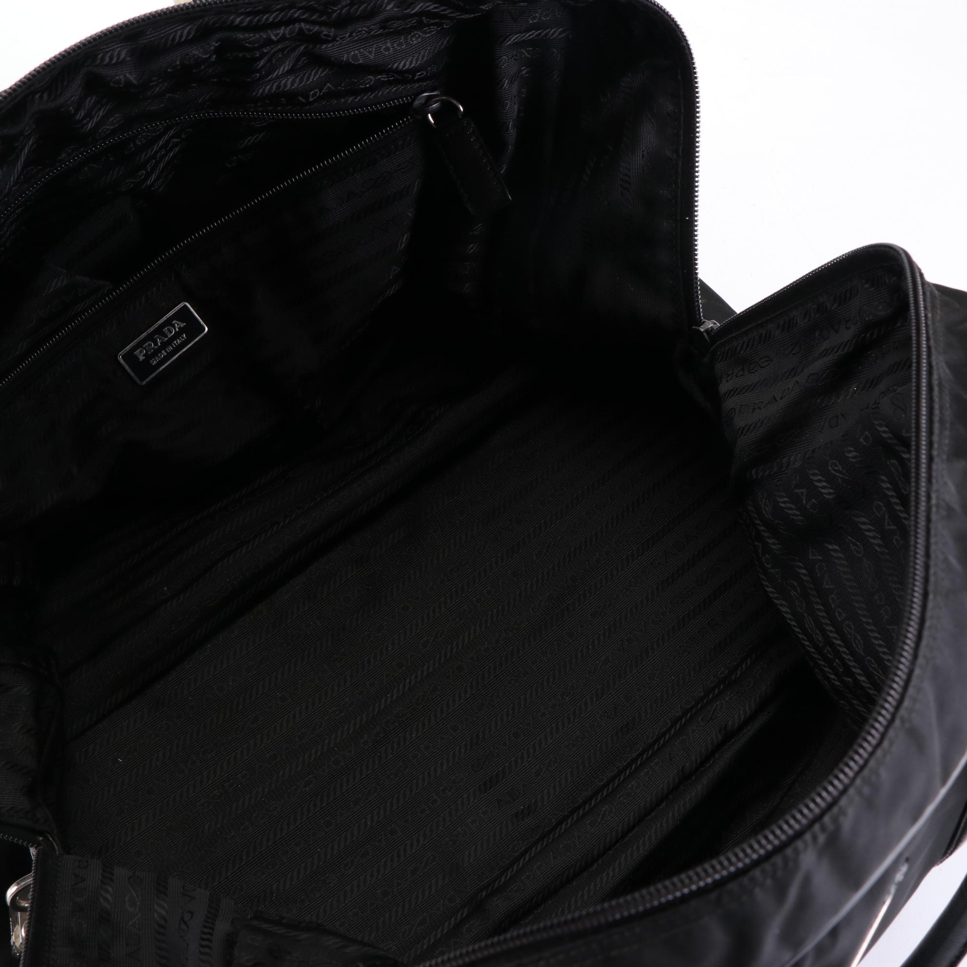 Prada Locking Duffle Bag in Nylon with Saffiano Leather Trim EBTH