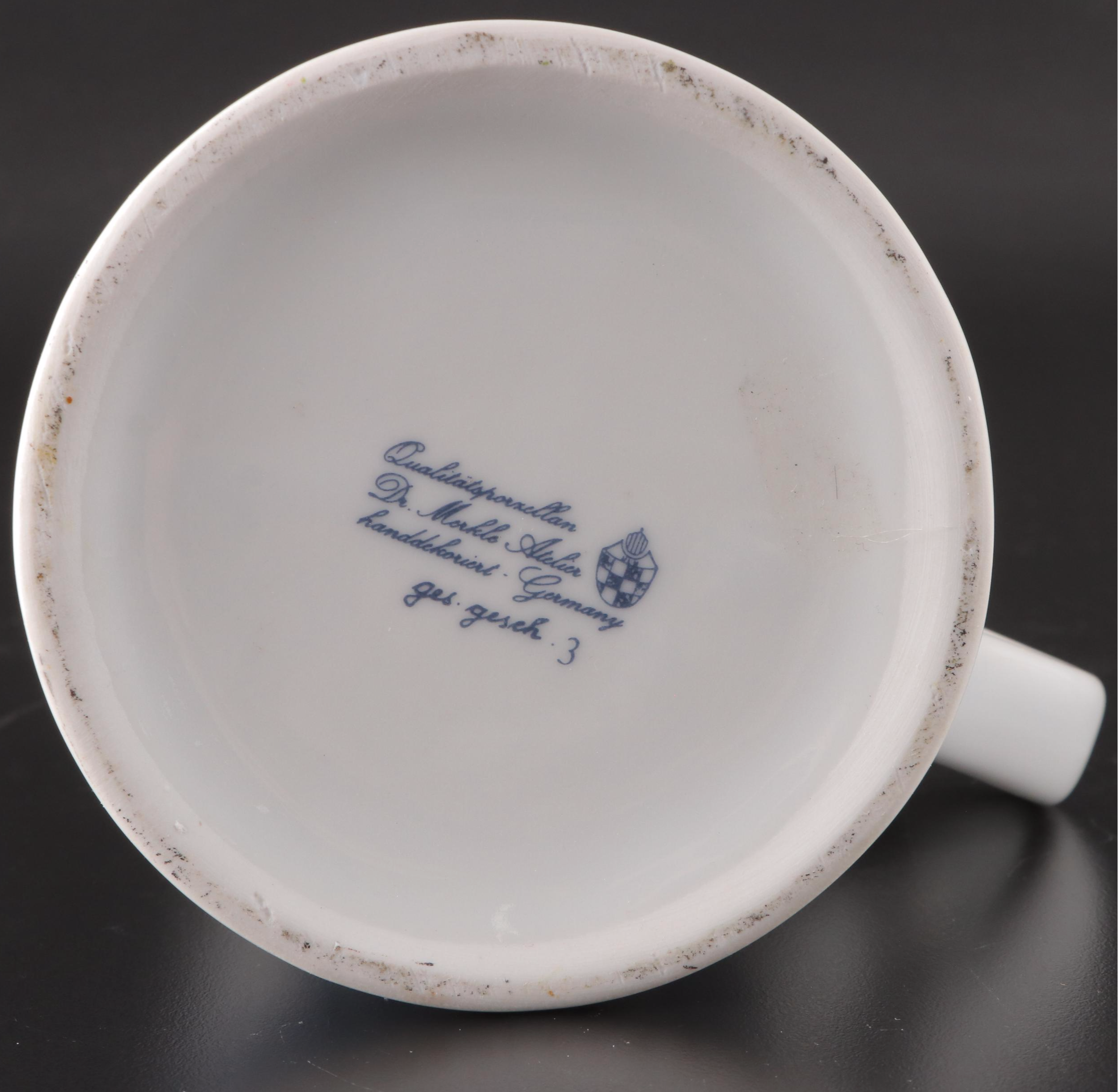 Dr. Merkle Atelier Porcelain with, Thewalt AltGrenzau and Other Steins