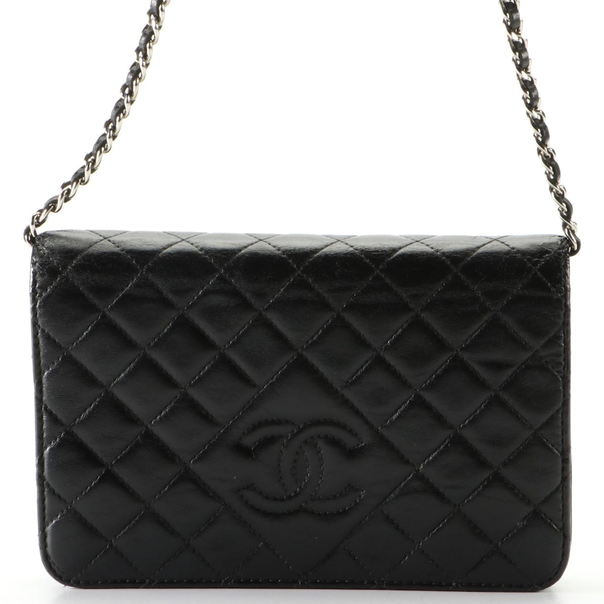 Chanel Wallet on Chain in Black Quilted Lambskin Leather