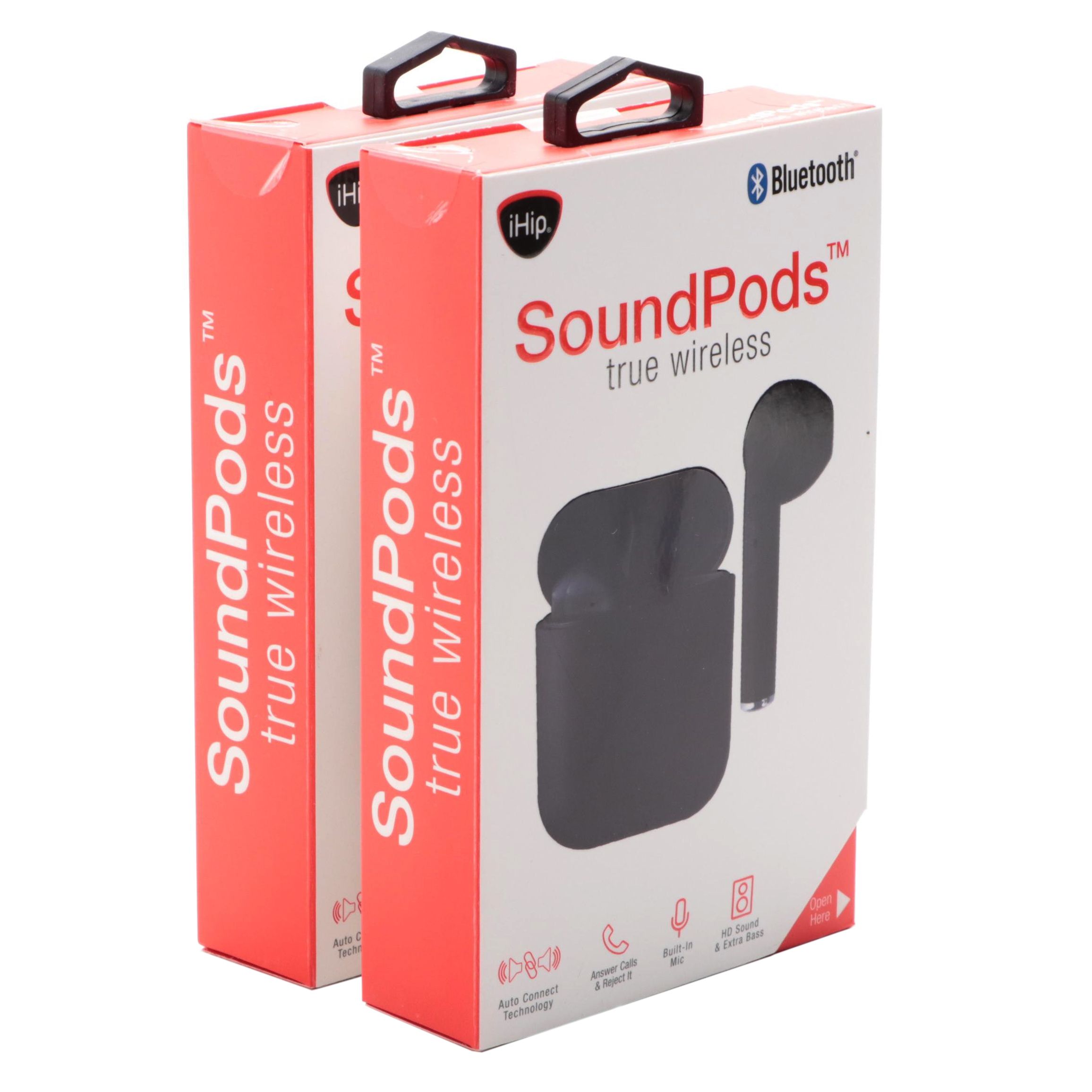 iHip SoundPods Black Bluetooth Earbuds, 2020 | EBTH