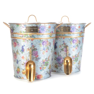 MacKenzie-Childs Flower Market Galvanized Containers with Scoops