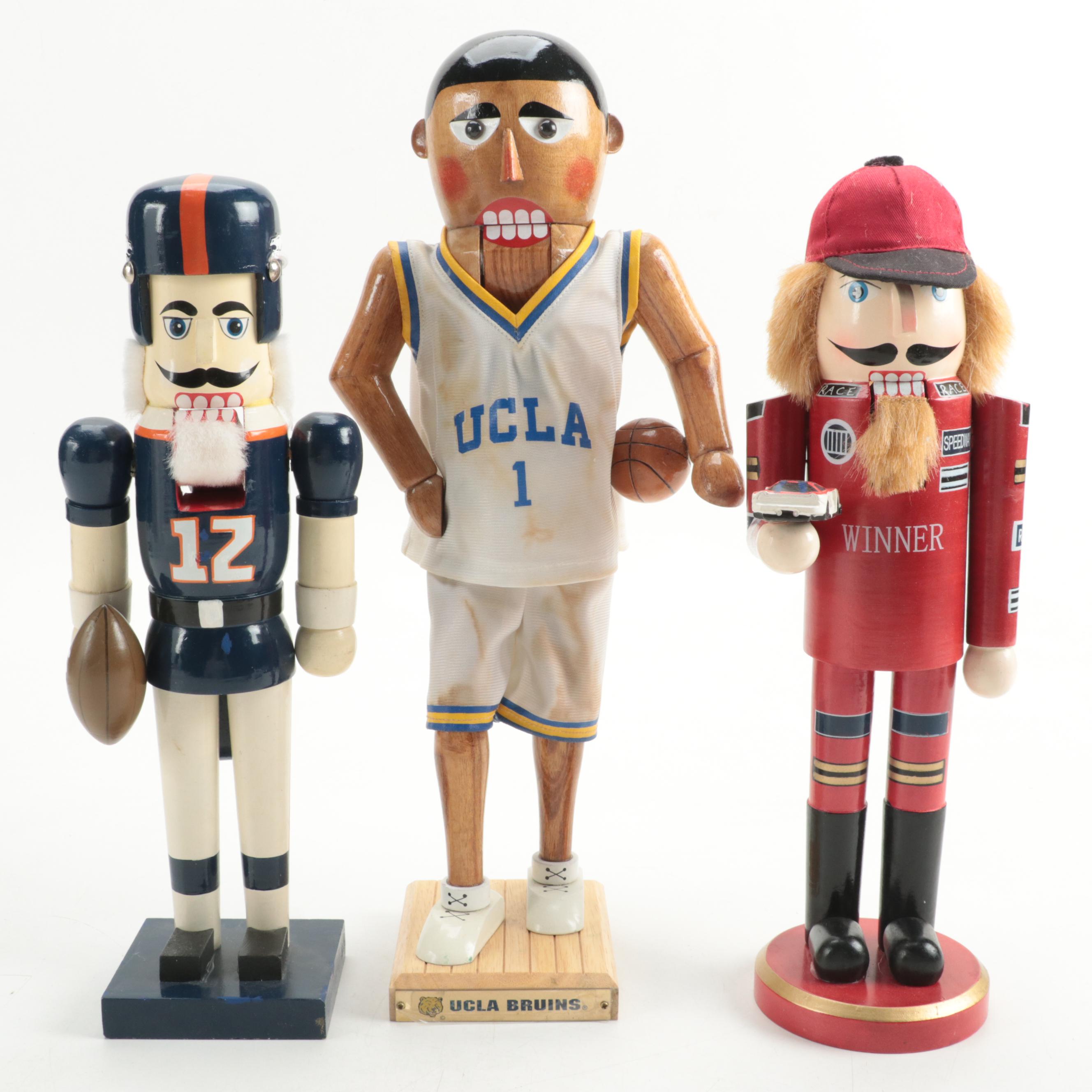 Sterling & Camille UCLA Bruins and Other Wooden Nutcrackers EBTH