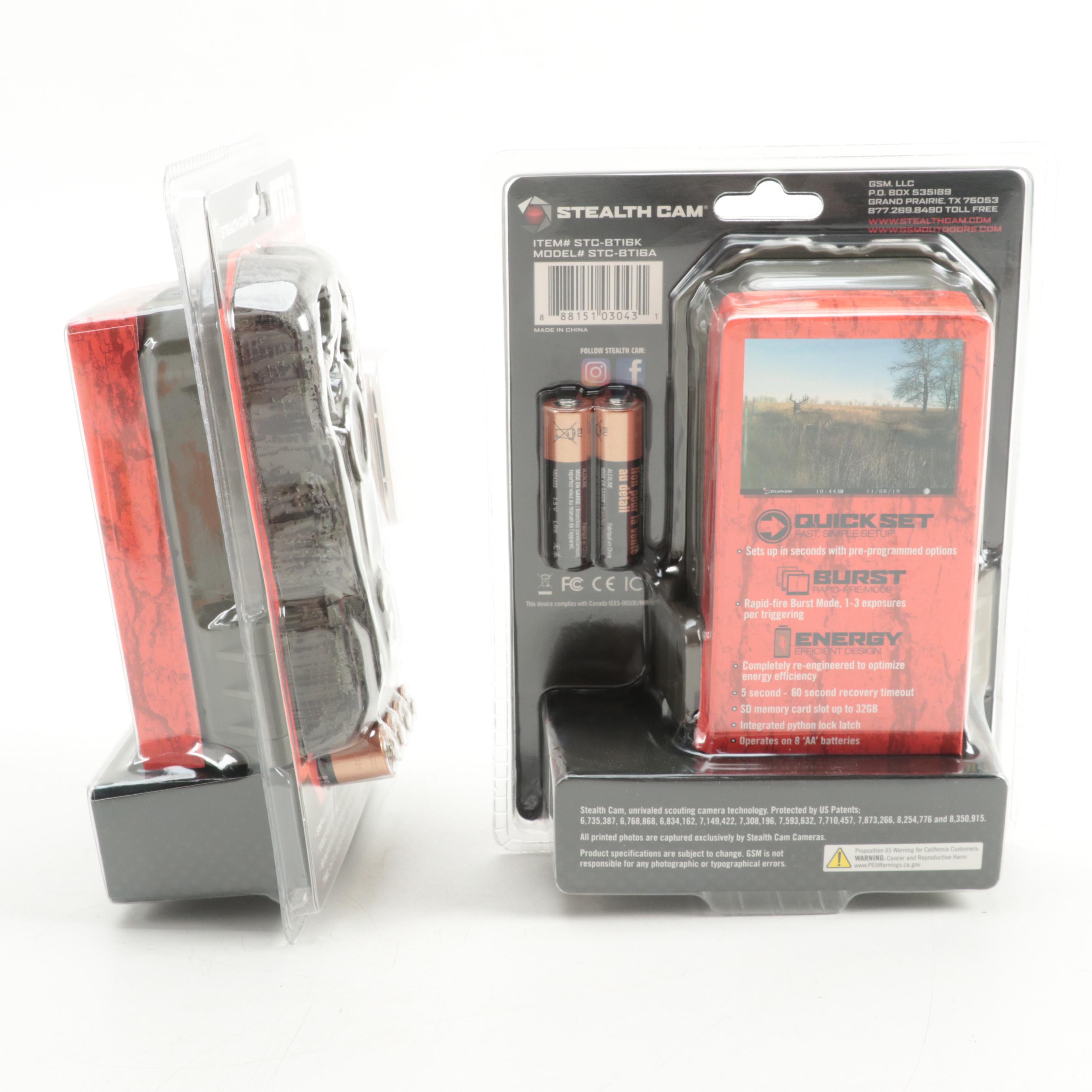 Stealth Cam BT16 Infrared Trail Cameras with Muddy SD/Micro SD Card