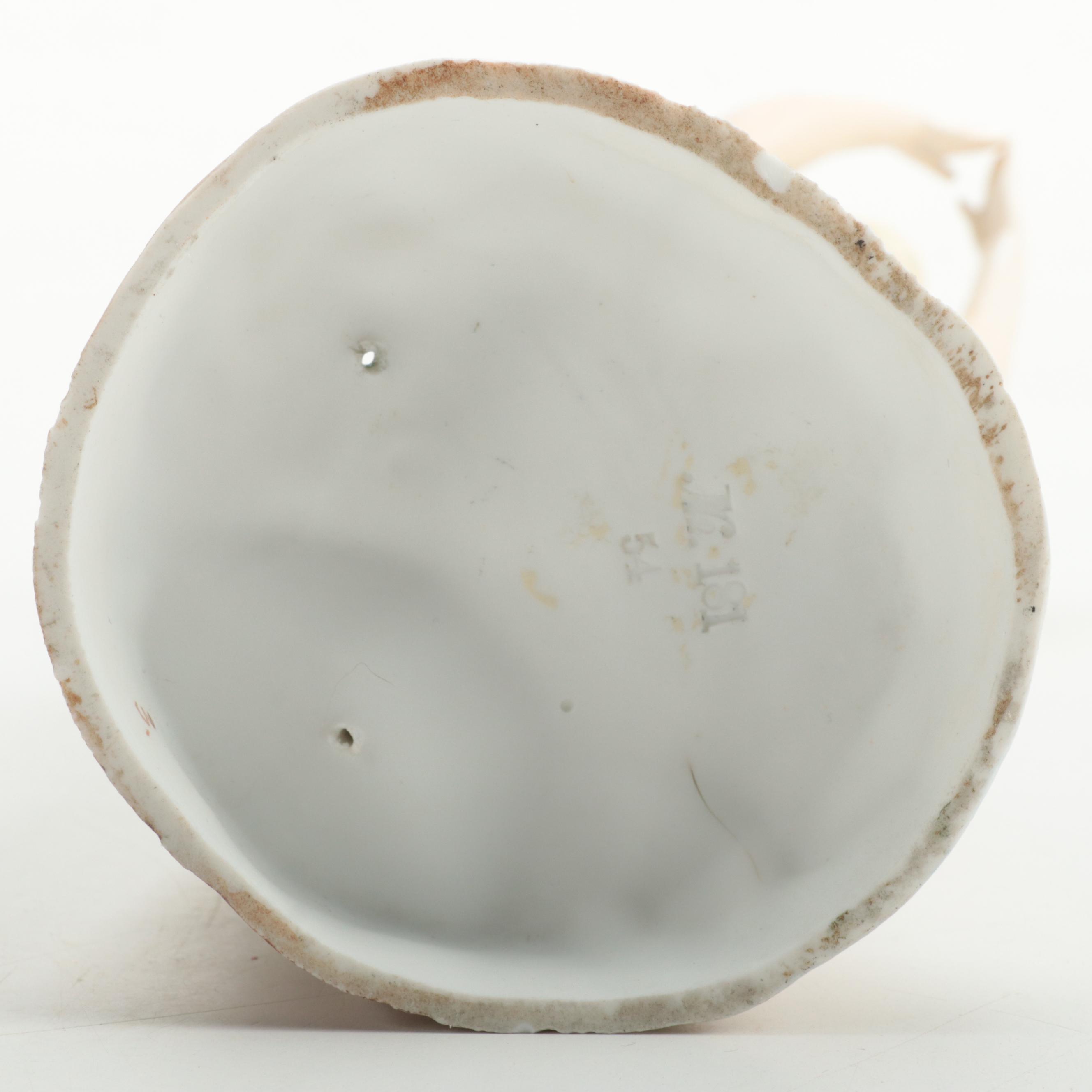 Late Victorian Painted Bisque Female Swimmer Figurine EBTH