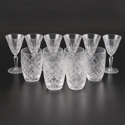Cut Glass Sherry Glasses and Juice Tumblers
