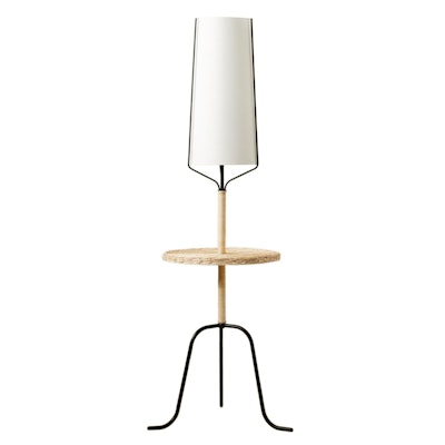 Opalhouse with Jungalow Black with Natural Finish Floor Lamp Table