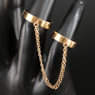 18K Chained Rings
