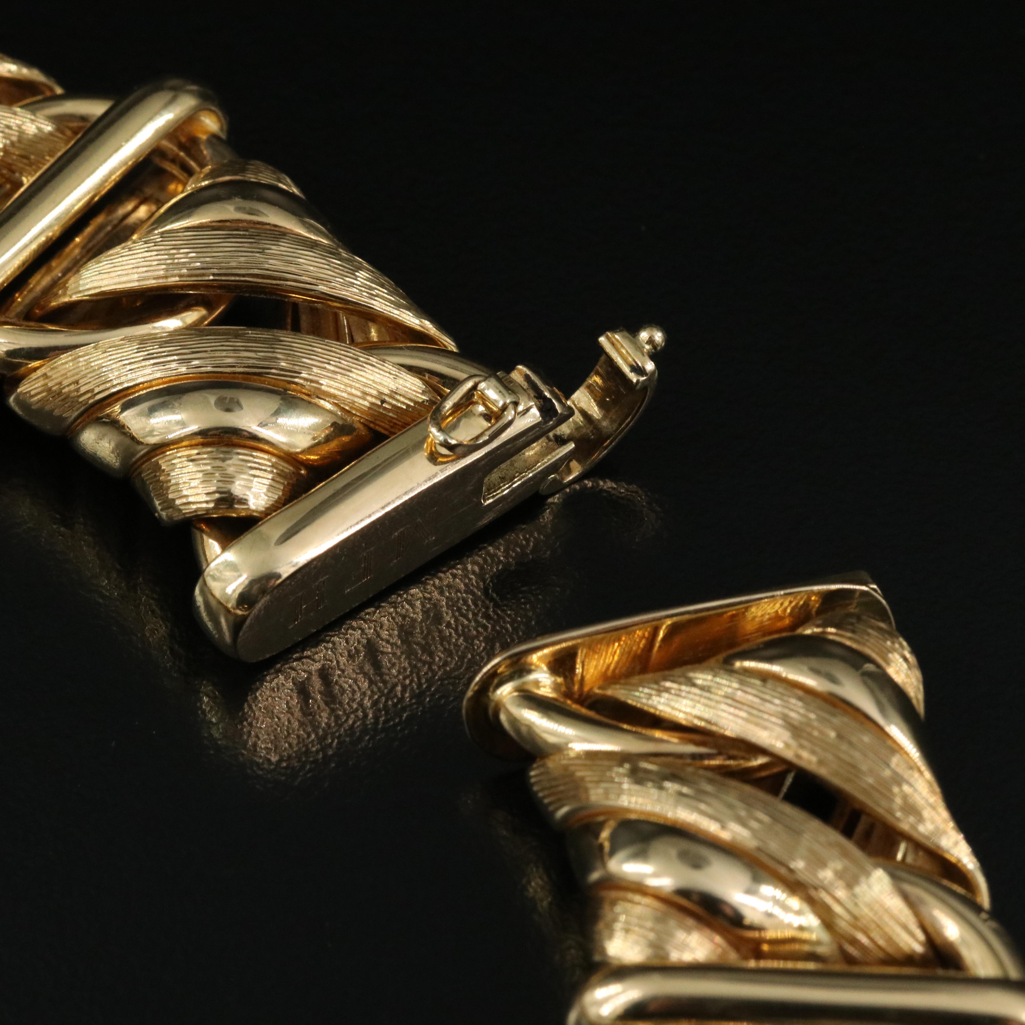 Abel & Zimmerman 18K Fancy Link Necklace EBTH