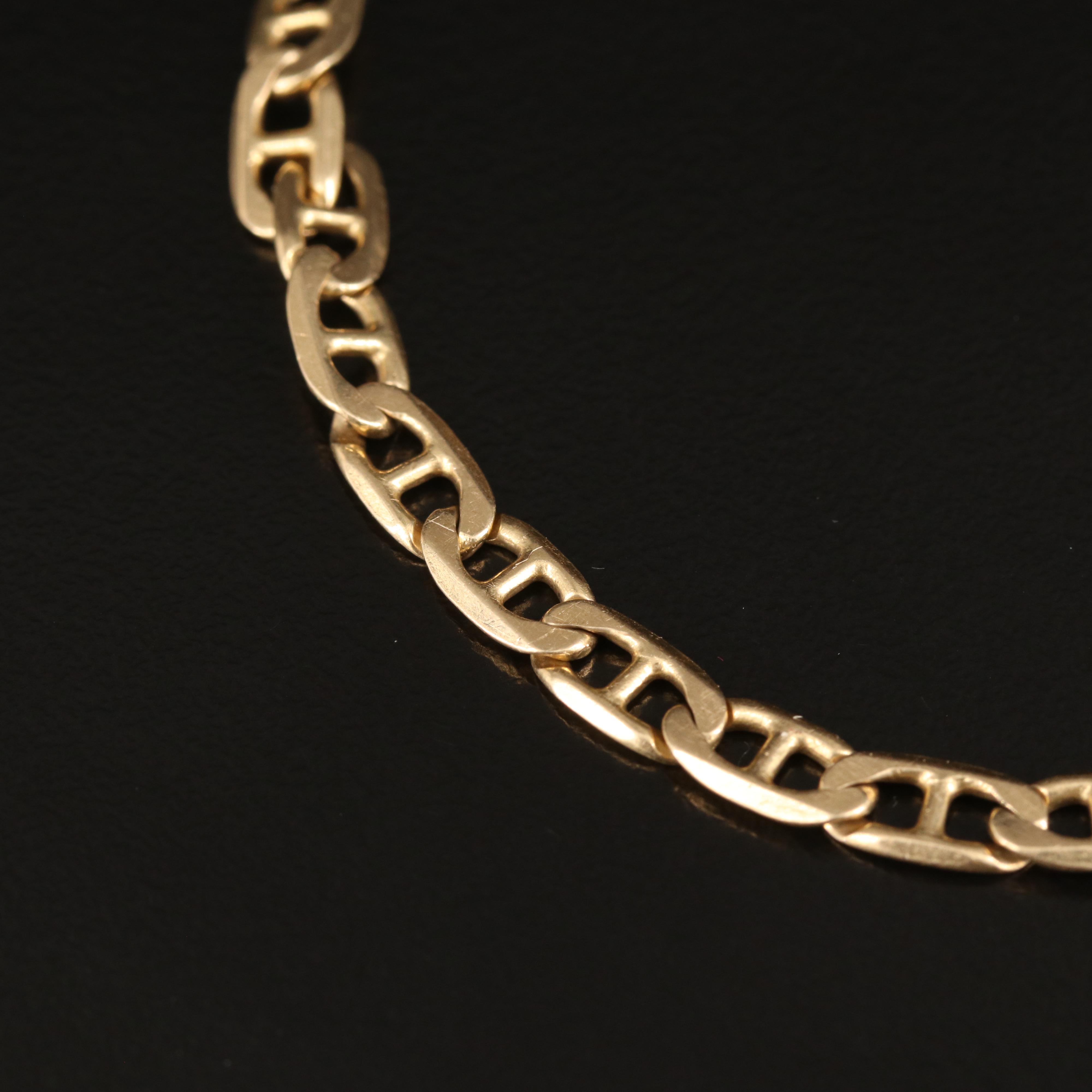 Italian 14K Mariner Chain Bracelet EBTH