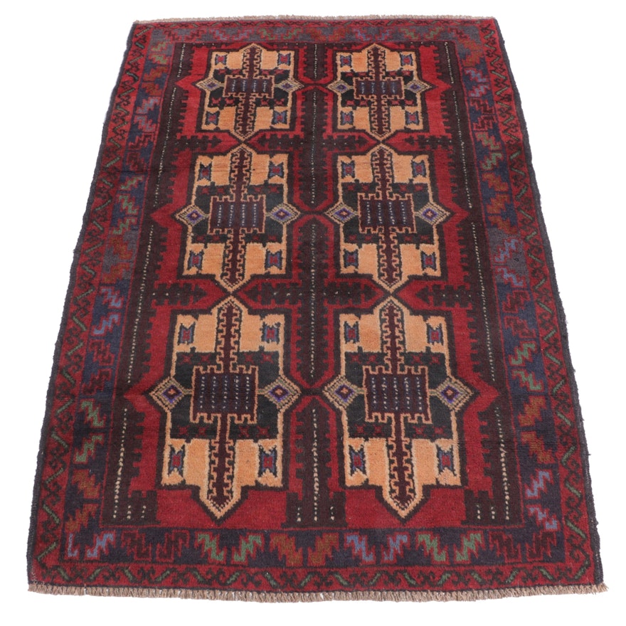 3'1 x 4'9 Hand-Knotted Afghan Taimani Accent Rug