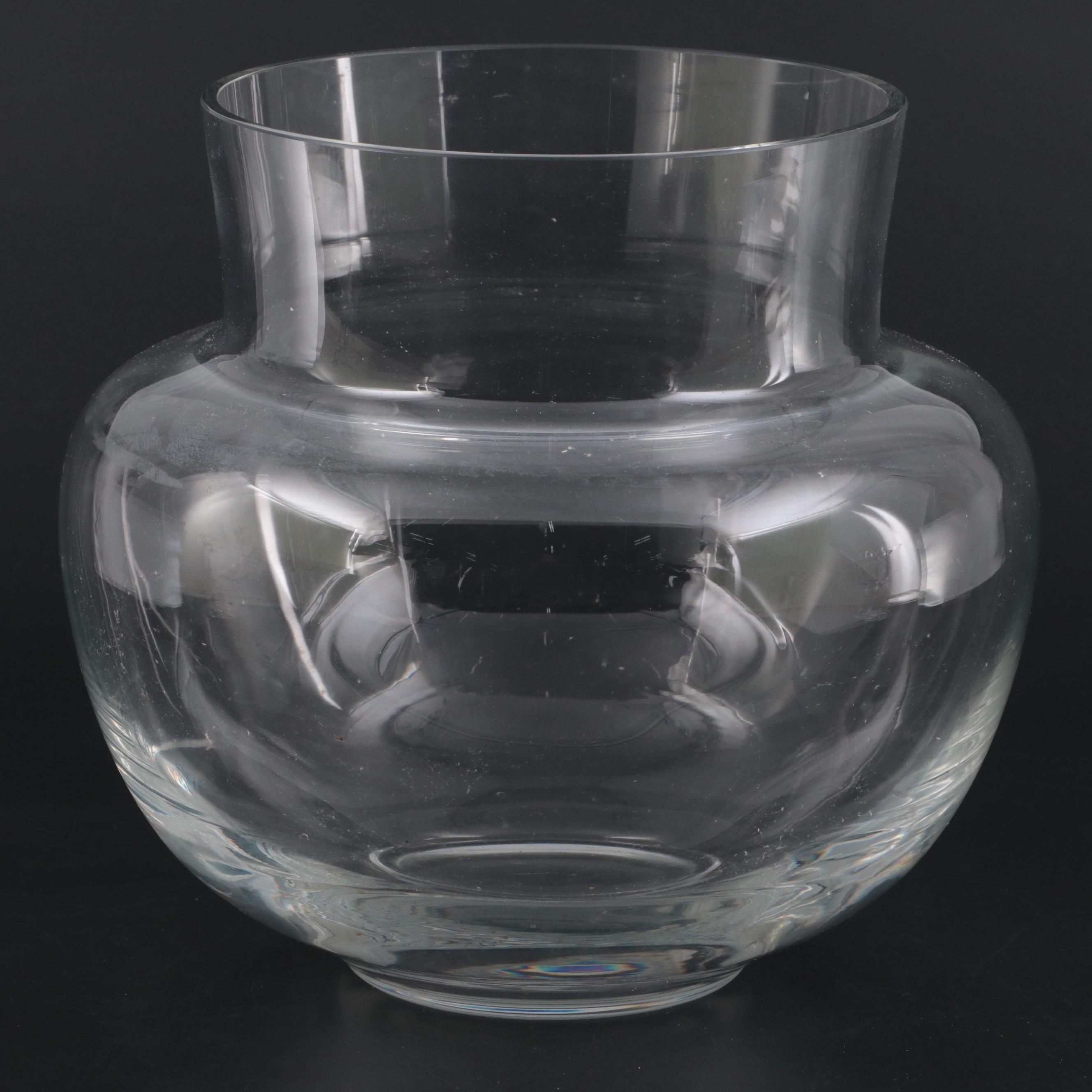 Villeroy & Boch Glass Vase with Other Three Arm Candelabras EBTH