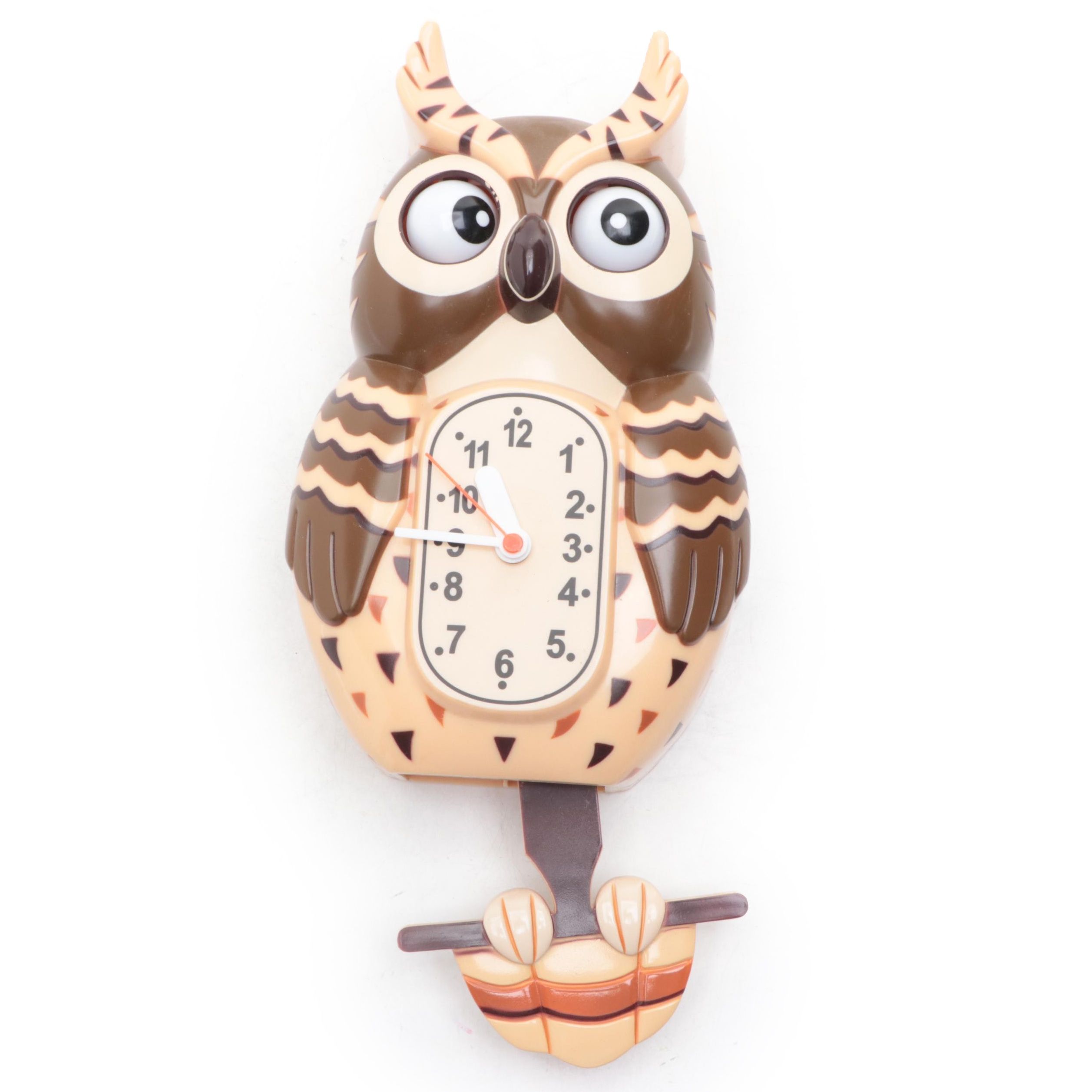 Moving Eyes Owl Battery Operated Wall Clock EBTH