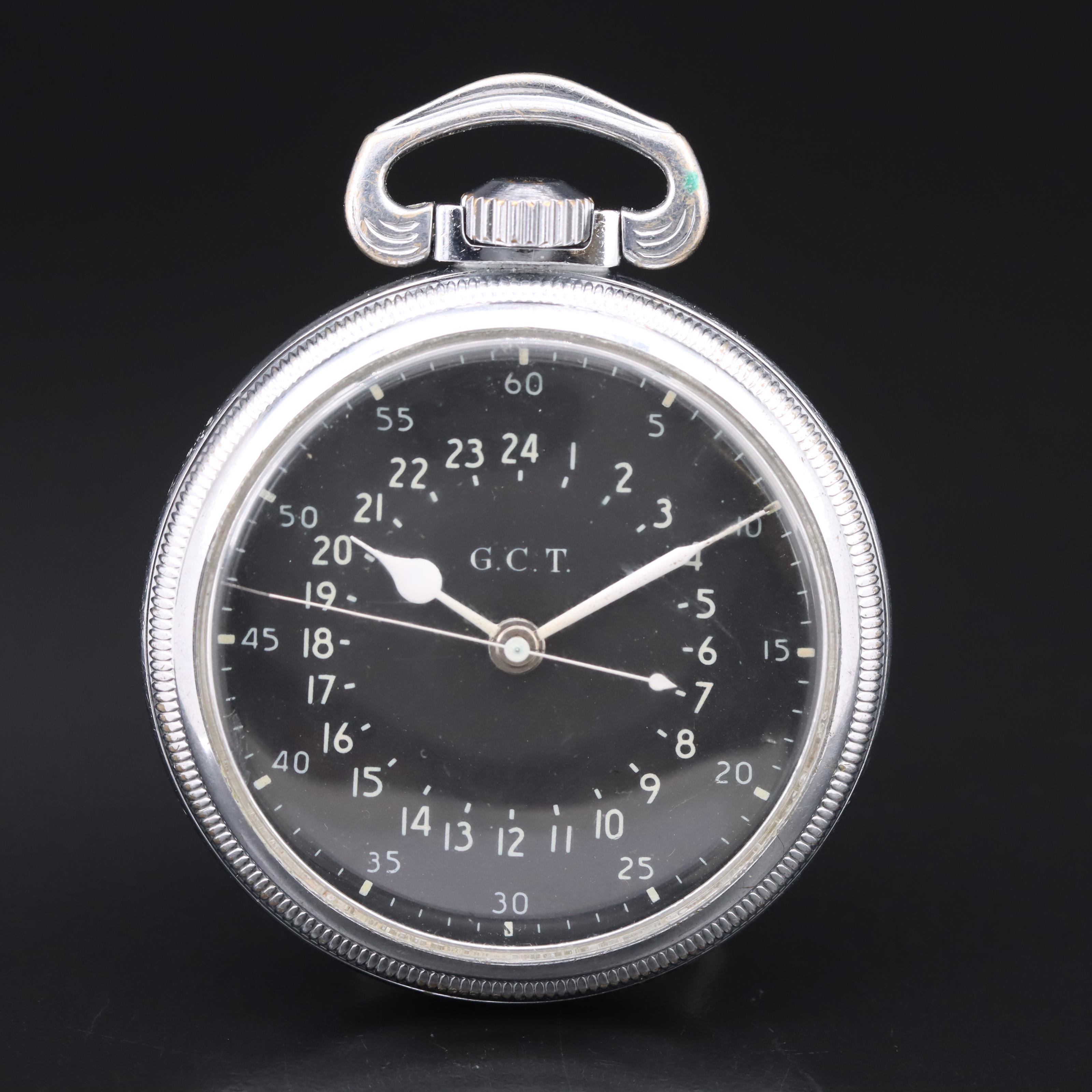 1944 Hamilton G.C.T. Military Issue Pocket Watch EBTH