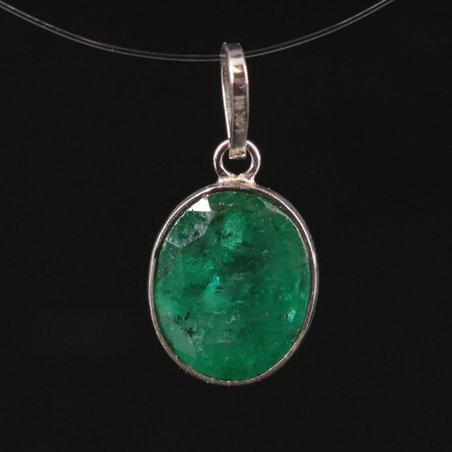 14K Emerald Pendant