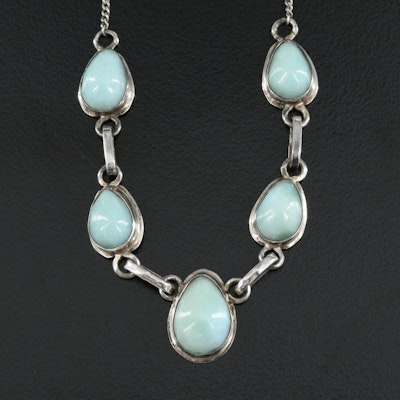 Sterling Common Opal Necklace