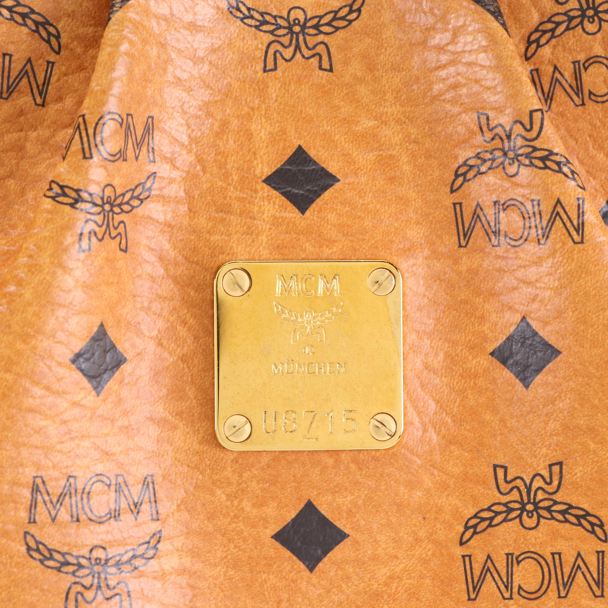 MCM Tote Bag in Cognac Visetos and Leather EBTH