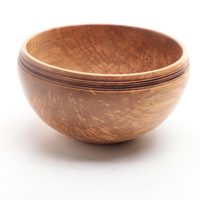 Artisan Made Turned Red Maple Bowl, 2007
