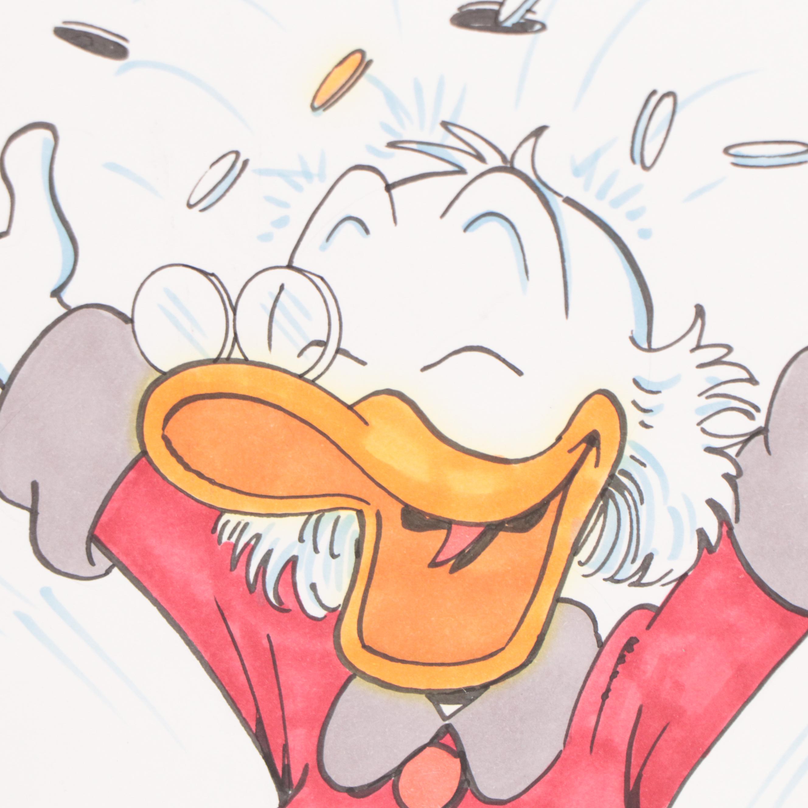 Don Rosa Ink Sketch of Scrooge McDuck, Circa 2000 | EBTH