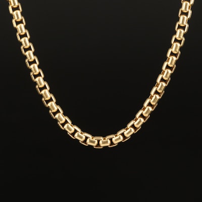 Italian UnoAErre 14K Box Chain Necklace