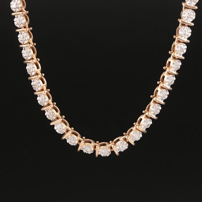 Sterling Diamond Necklace