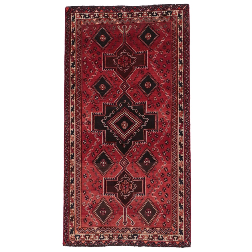 4'11 x 9'5 Hand-Knotted Persian Qashqai Area Rug
