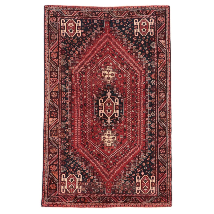 5'3 x 8'3 Hand-Knotted Persian Abadeh Area Rug