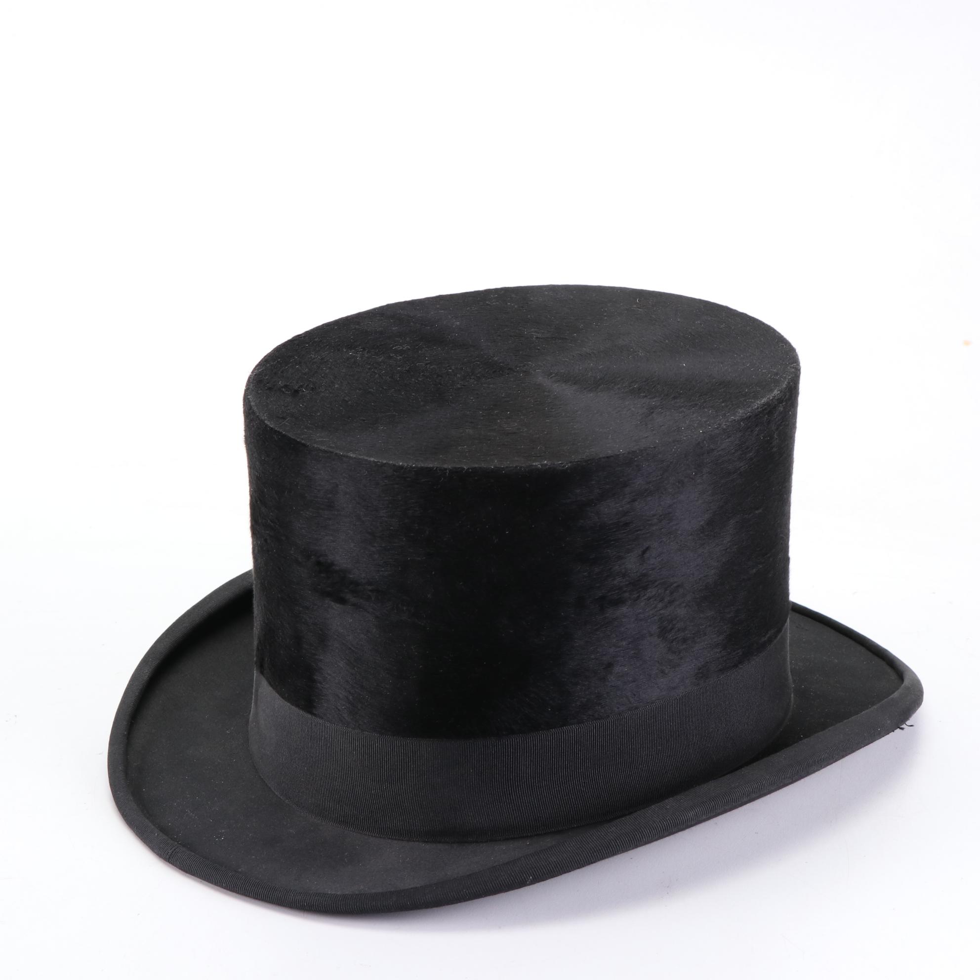 Beaver Felt Fur Top Hat EBTH