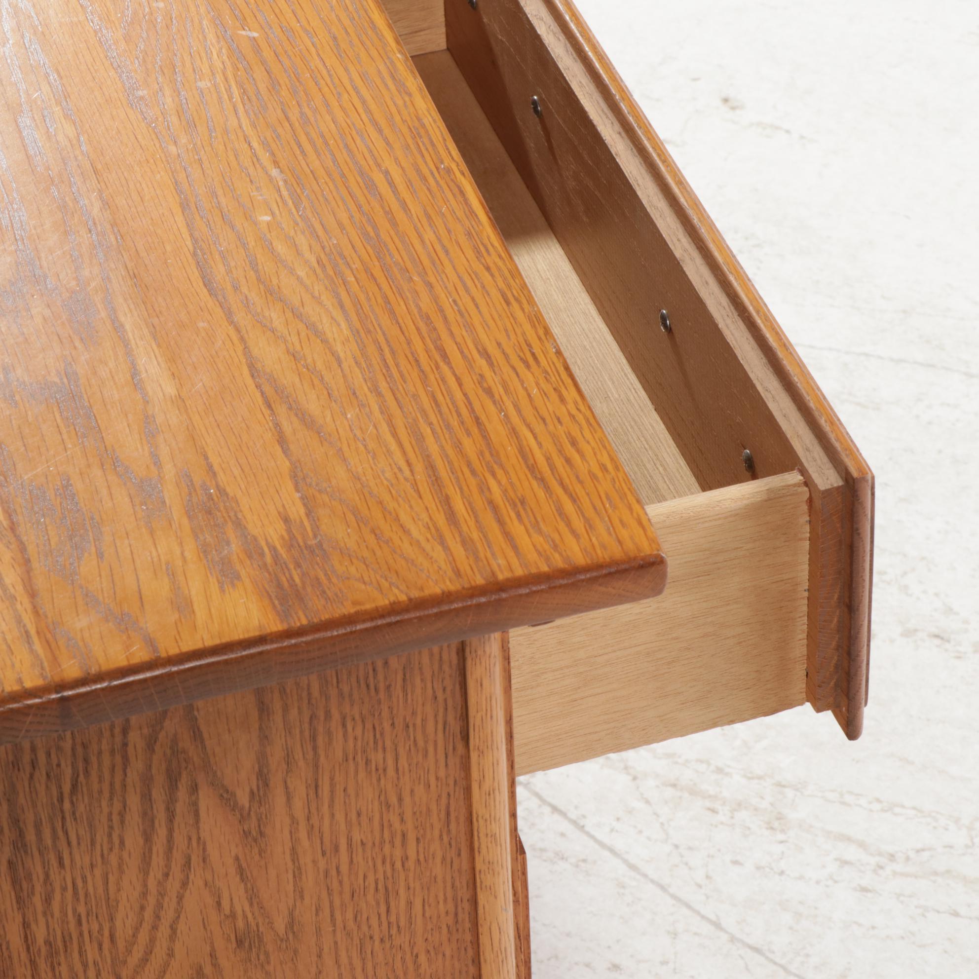 Pair of Keller Oak Nightstands, Late 20th to 21st Century EBTH