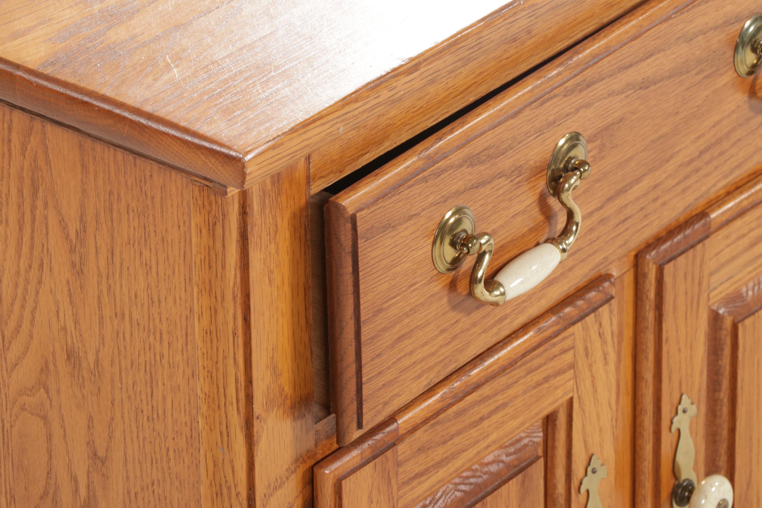 Pair of Keller Oak Nightstands, Late 20th to 21st Century EBTH